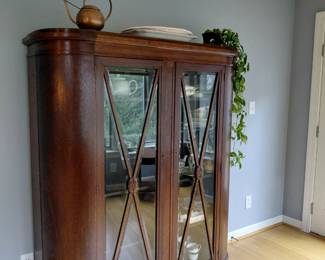 Gorgeous original Antique glass front cabinet!