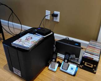 Sony Speaker and various electronic items.