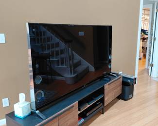 Giant Sony TV! And wonderful TV Stand!