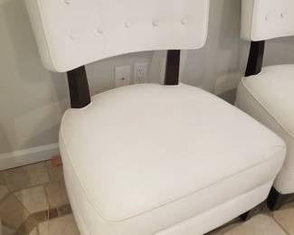 White upholstered accent chairs - two available. $245 each