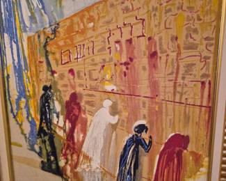 Signed Salvador Dali wailing wall.