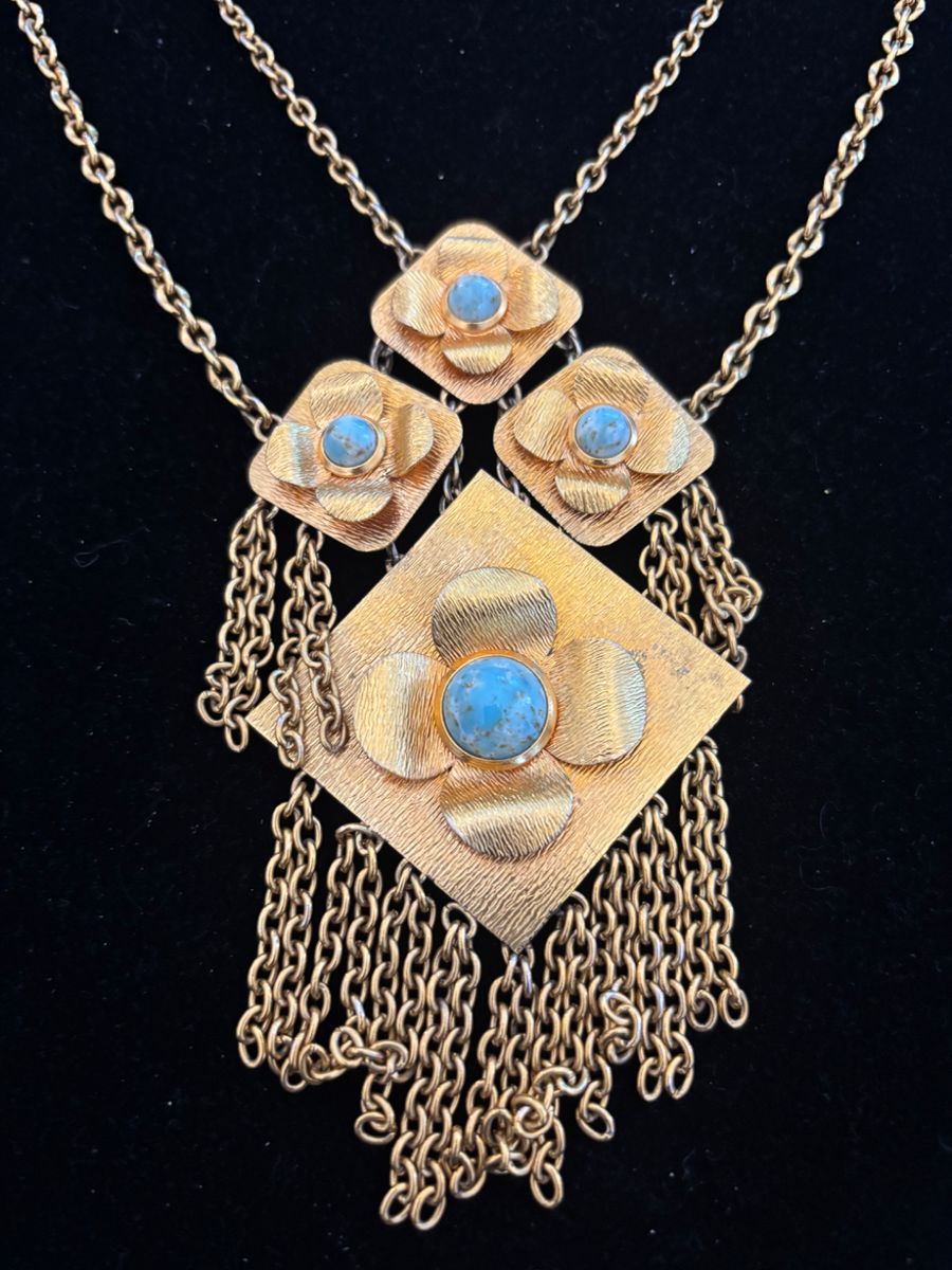 Vintage Gold tone Boho Necklace