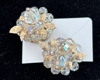 Vintage Crystal earrings 