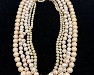 Vintage faux and real pearls
