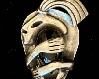 Sterling Silver Vintage Mexican Salvador Teran Taxco brooch