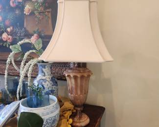 Pair of Alabaster Lamps