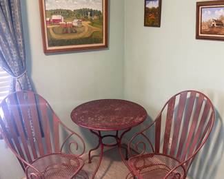 Iron bistro set.