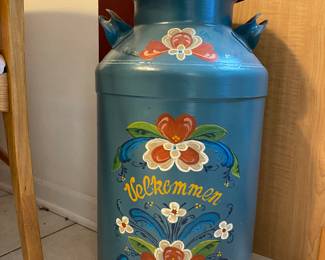 These folks still adhere to the milk can law of 1936 which states that all residents of Wisconsin must display a painted milk can somewhere in their domicile.