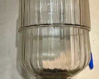 Antique ribbed Hoosier flour / sugar jar.  https://modestlambestatesales.hibid.com/