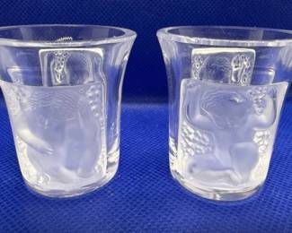 Lalique shot glasses. https://modestlambestatesales.hibid.com/