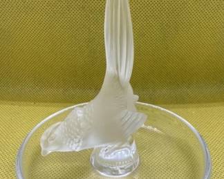 Lalique pheasant ring holders. https://modestlambestatesales.hibid.com/