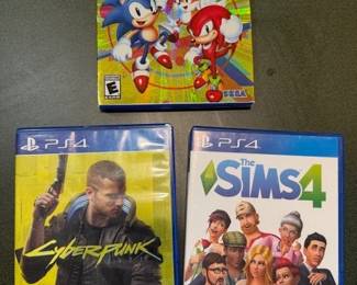 PS4 video games.  https://modestlambestatesales.hibid.com/