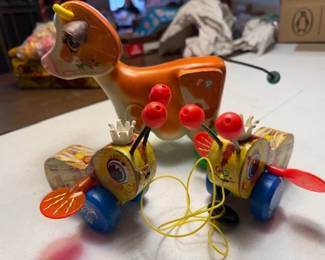 Fisher Price toys.  https://modestlambestatesales.hibid.com/