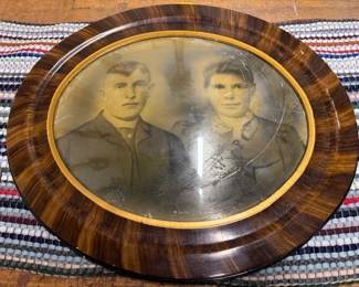 Antique bubble frame w/ portrait. https://modestlambestatesales.hibid.com/