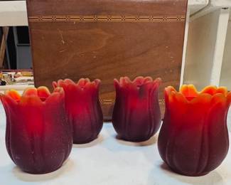 Antique Oshkosh Glass votives