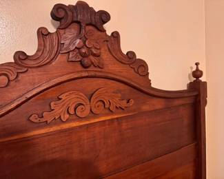 Antique wooden bed frames mostly full