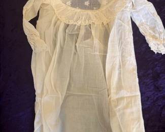 Antique Linen embroidery infant and children night gowns