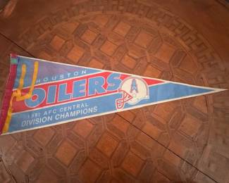 Houston Oilers RARE felt banner