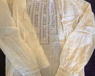 Antique Handmade Linen woman's blouse