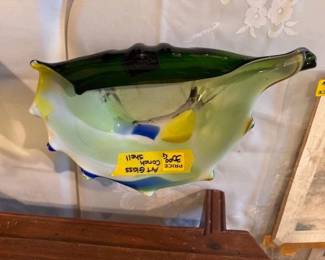 Blown Vintage Glass - ash tray of side bowl