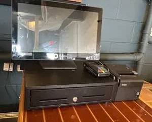 SpotOn POS System Complete Setup – Touchscreen Terminal, Cash Drawer, Epson Receipt Printer & PAX Card Reader
