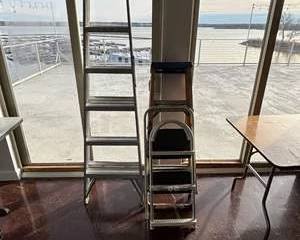 Lot Aluminum Step Ladders Keller Folding Step Stool Extension Ladders