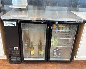 Avantco 48” Back Bar Refrigerator Glass Door Stainless Top Commercial Cooler