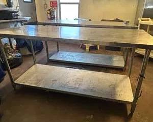 Commercial Stainless Steel Prep Table with Undershelf – Restaurant Kitchen Work Table