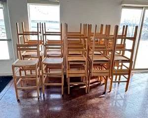  Bulk Lot of Wooden Dining Chairs – Commercial / Restaurant Use (Multiple Chairs)