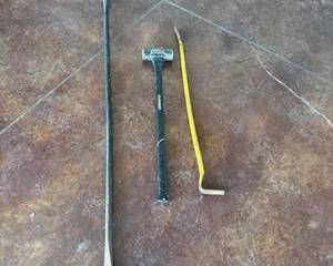 Heavy Duty Pry Bar Sledge Hammer Crowbar Tool Lot Construction Demolition Tools