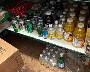 Assorted Beverage Inventory Lot Soda Juice Bottled Drinks Coca-Cola Canada Dry Sprite