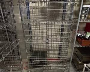 Rolling Wire Security Storage Cage Cabinet on Casters