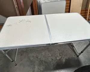 Lot of Heavy-Duty Folding Tables with Aluminum Frames and Carry Handles