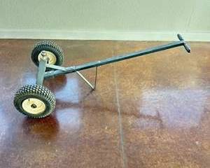Heavy Duty Tow Dolly Cart with Pneumatic Tires Steel Frame Yard Trailer Mover