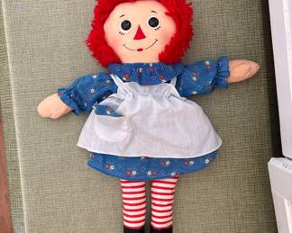 Vtg. Hasbro Softies Raggedy Ann 12” Plush Cloth Fabric Rag Doll