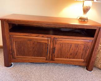 Solid Wood Dark Oak TV Console!
