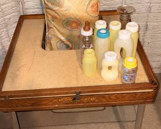 Baby Butler High Chair 1940s & Vtg Baby Bottles!
