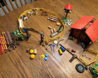 Playmobil #3436 Riding School, #3716 Farm Set!
