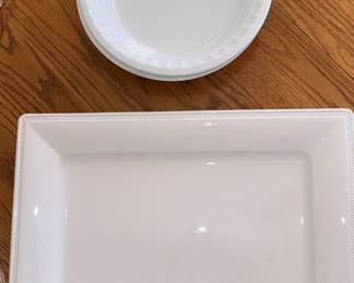 HIC Fine China Pie Plates, Crate & Barrel 17”x13” Platter!
