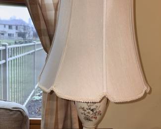 Vtg Porcelain Floral Lamps w/Brass Accents!
