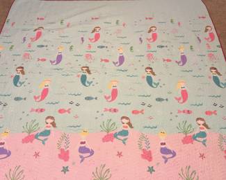 Mermaid Twin Comforter W/Pillow Sham!