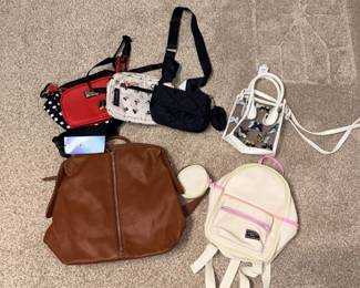 Urban Expressions Brown Leather Backpack Purse, 
Minnie Mouse Fanny Pack, Etc!
