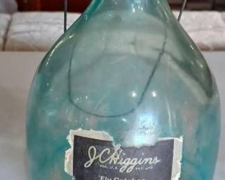 old fly trap with label , JC Higgins "fly catcher"