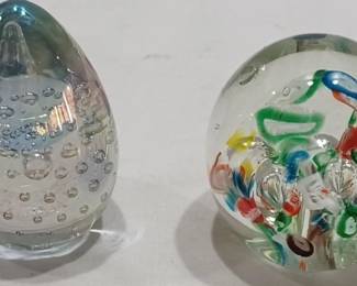 Numerous amazing art glass paperweights in this auction, this is just 2 of them. 