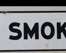 Texaco porcelain no smoking sign, would have been placed on or near gas pumps. 