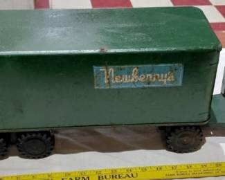 Marx Lumar pressed steel truck with advertising for Newberry's.  One of many great old toy lots in this sale. 