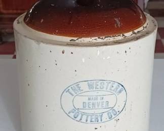 Western Stonewaqre Co of Denver Colorado pottery whiskey jug
