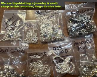 One of many jewelry and craft shop liquidation lots, this one has a LOT of pearls in it. 
