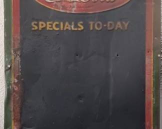 Original sign, very rare dated 1930 Coca Cola tin litho menu board, cafe restaurant drug store soda advertising