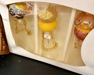 Hand blown Mid C ornaments 
